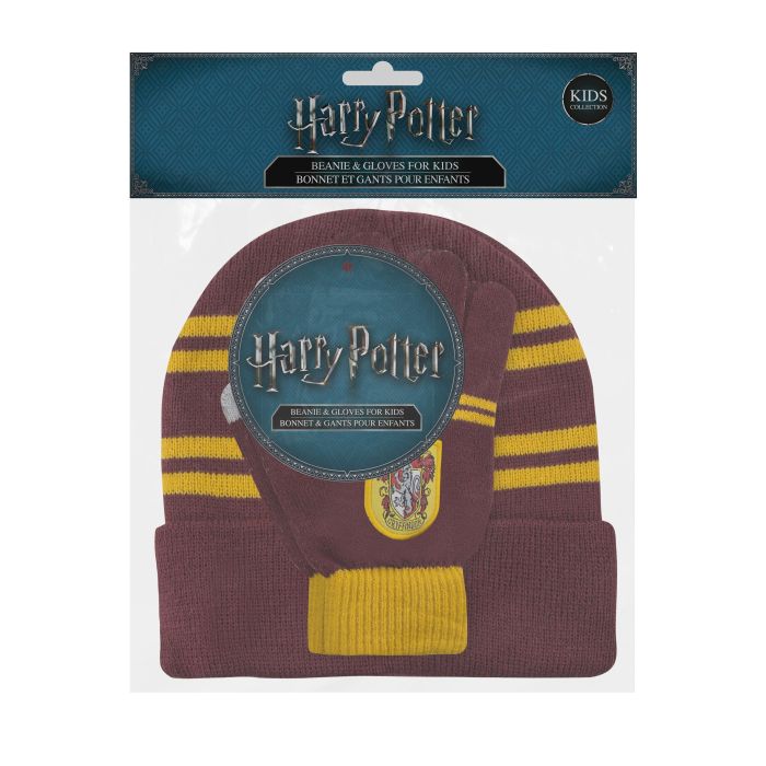 Harry Potter - Gryffindor handschoenen en muts kids