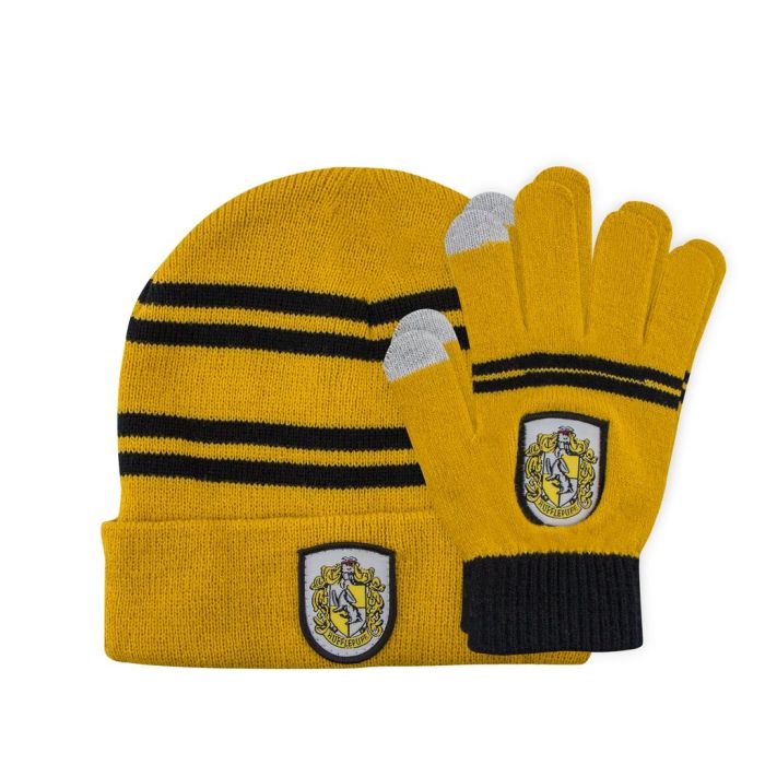 Harry Potter - Hufflepuff handschoenen en muts kids