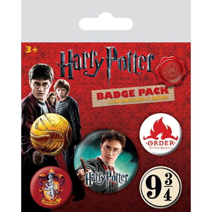 Harry Potter Pin-Back Buttons 5-Pack Gryffindor